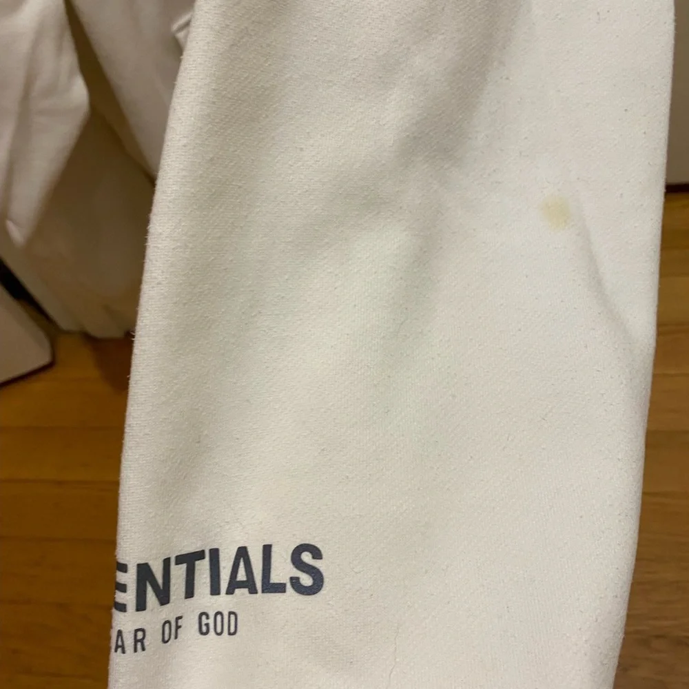 white essentials hoodie - Picture 3 of 4